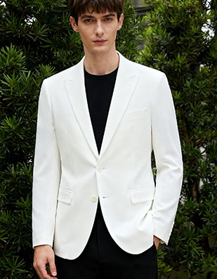 White Slim-Fit Suit Jacket