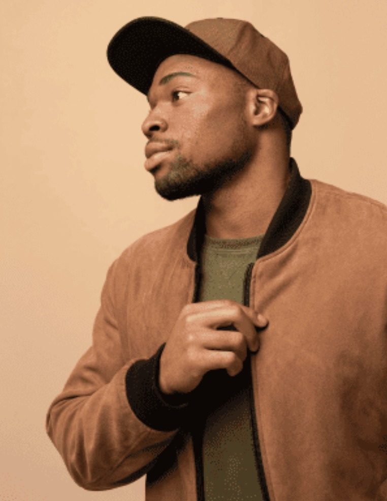 Khaki Suede Baseball Jacket