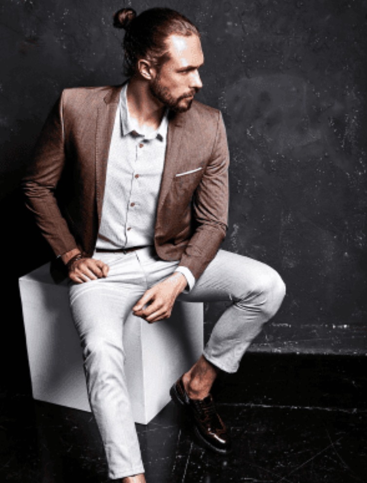 Tan Slim-Fit Blazer
